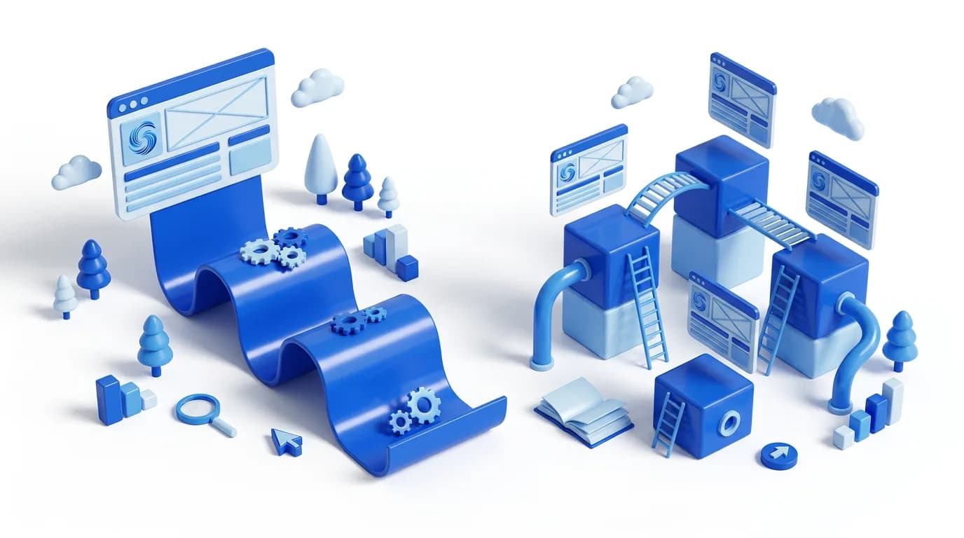 Illustration till artikeln: Onepage eller multipage hemsida