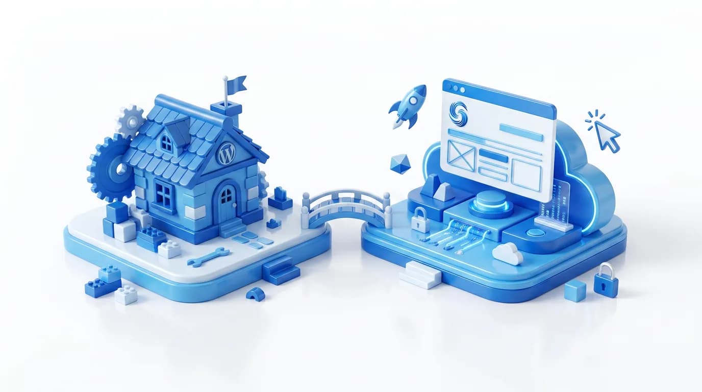Illustration till artikeln: WordPress eller modern hemsida